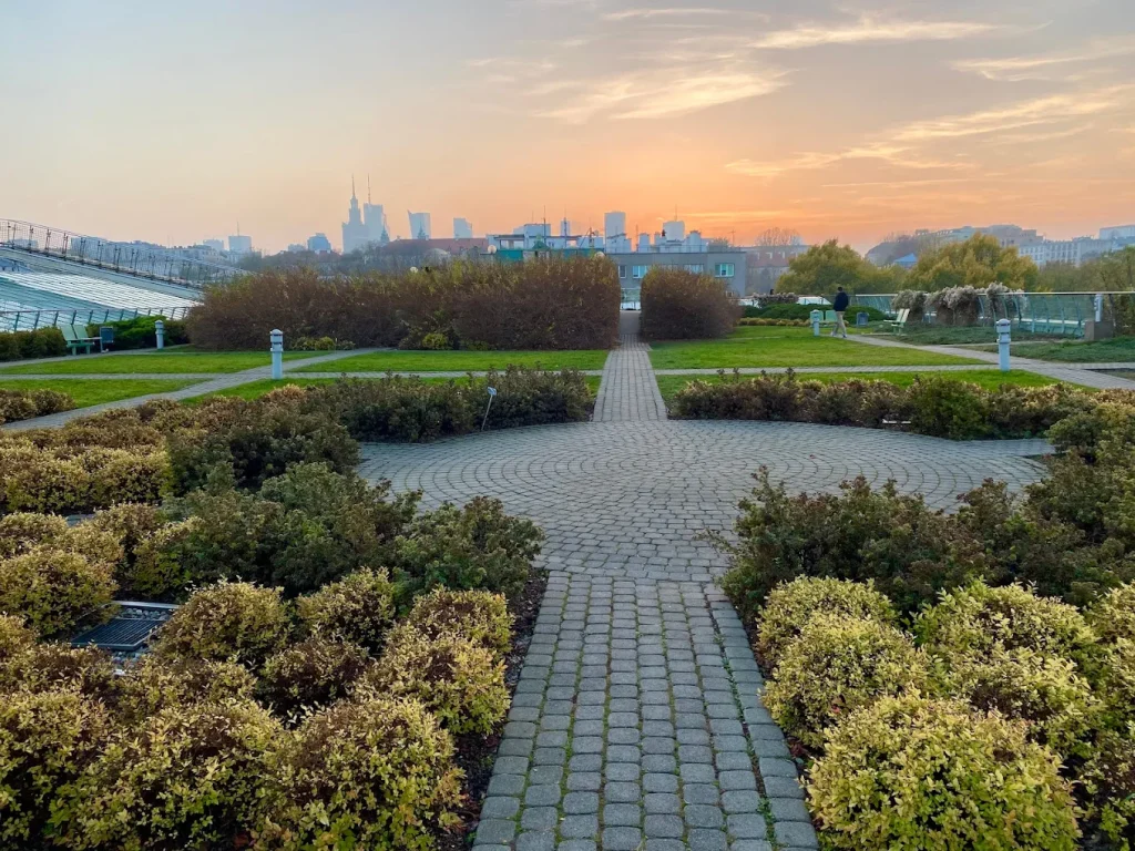 ogród botaniczny biblioteki Uniewesytetu Warszawski